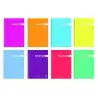 (16412) PACSA CUADERNO PLASTIPAC 80H FOLIO 90GR 3X3MM TAPAS POLIPROPILENO PACK 5 UD COLORES SURTIDOS