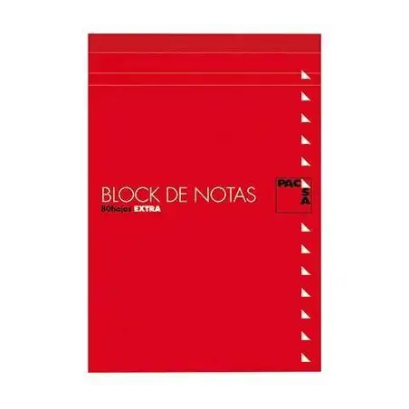 (18902) PACSA BLOC NOTAS 80H TREPADAS FOLIO LISO CON TAPA -10U-