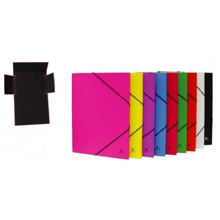 (4786SU) MARIOLA CARPETA CON GOMAS 3 SOLAPAS FOLIO CARTÓN FORRADO PLASTIFICADO SURTIDOS