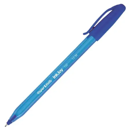 (S0957130) PAPER MATE BOLÍGRAFO INKJOY 100 CAP TRIANGULAR AZUL CAJA 50 UD