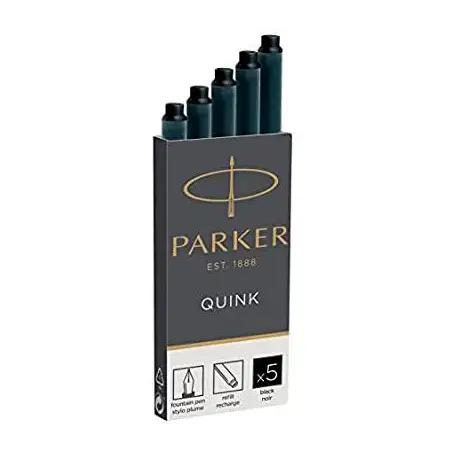 (1950382) PARKER RECAMBIO CARTUCHO DE TINTA LARGO QUINK MINI NEGRO -5U-