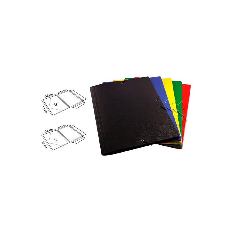 (5230AZ) MARIOLA CARPETA C/GOMAS A3 CARTÓN COMPACTO GOFRADO AZUL