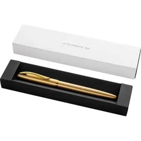 (400189912) PELIKAN PLUMA ESTILOGRÁFICA JAZZ NOBLE ELEGANCE M TINTA AZUL COLOR ORO ESTUCHE DE REGALO