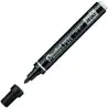 (N50-AE) PENTEL PEN N50-AE MARCADOR PERMANENTE CUERPO ALUMINIO NEGRO Y PUNTA MEDIA CONICA -12U-