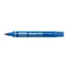 (N50-CE) PENTEL PEN N50-BE MARCADOR PERMANENTE CUERPO ALUMINIO AZUL Y PUNTA MEDIA CONICA -12U-