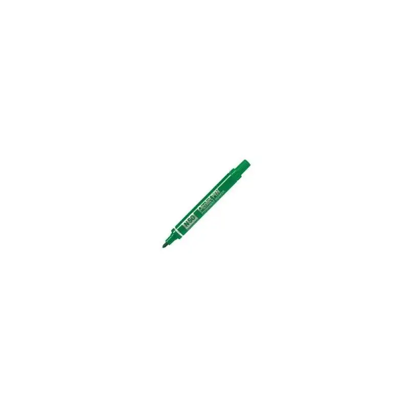 (N50-DE) PENTEL PEN N50-BE MARCADOR PERMANENTE CUERPO ALUMINIO VERDE Y PUNTA MEDIA CONICA -12U-