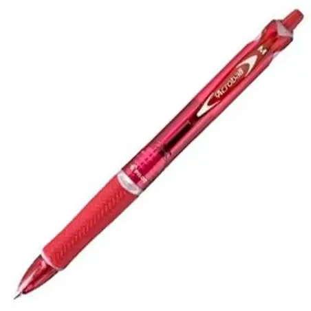 (BAB-15M-R-BG) PILOT BOLÍGRAFO ACROBALL PUNTA MEDIA RETRÁCTIL ROJO