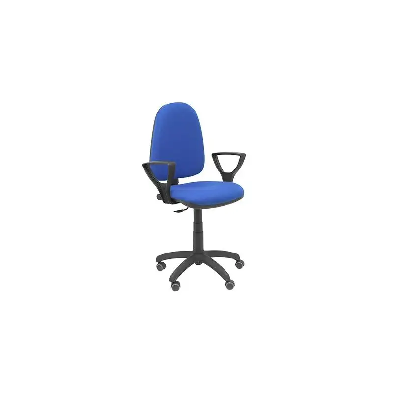 (04CPBALI229BGOLFRP) PIQUERAS Y CRESPO SILLA AYNA GIRATORIA C.PERMANENTE BRAZOS FIJOS RUEDAS PARQUÉ TEJIDO BALI AZUL