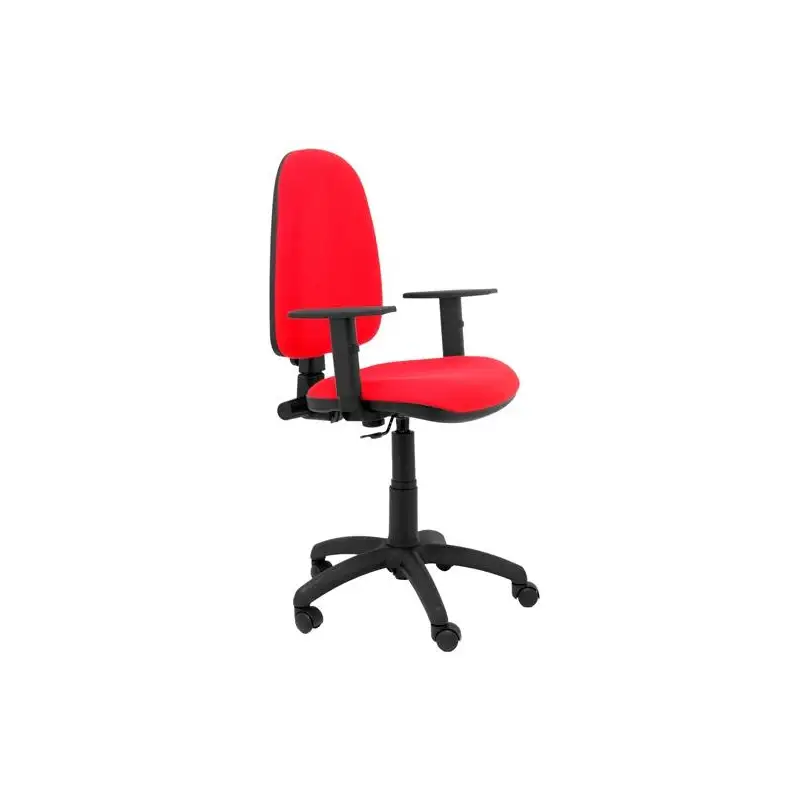 (04CPBALI350B10) PIQUERAS Y CRESPO SILLA AYNA GIRATORIA C.PERMANENTE BRAZOS REGULABLES TEJIDO BALI ROJO