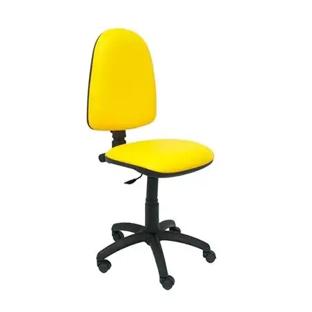 (04CPSPV26) PIQUERAS Y CRESPO SILLA AYNA GIRATORIA CONTACTO PERMANENTE TAPIZADO SIMILPIEL AMARILLO