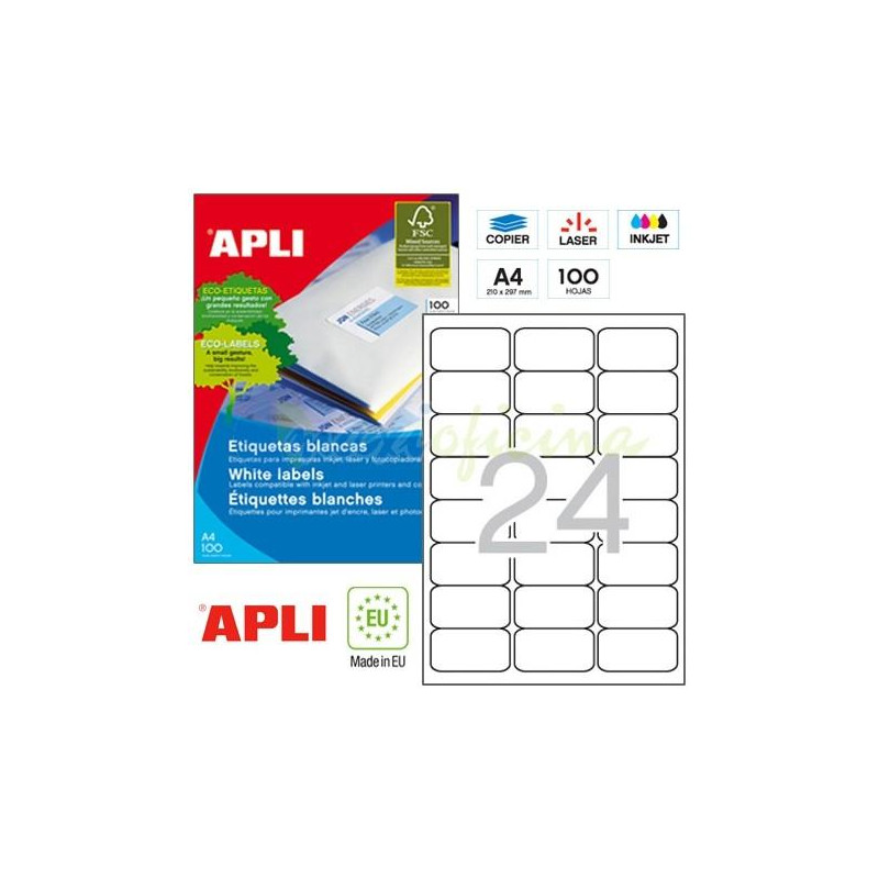 (02409) APLI ETIQUETAS ADHESIVAS 64X33