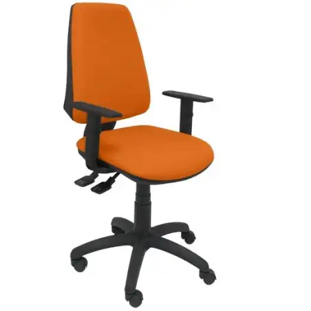 (14SBALI308B10) PIQUERAS Y CRESPO SILLA ELCHE GIRATORIA ASINCRO BRAZOS REGULABLES TEJIDO BALI NARANJA