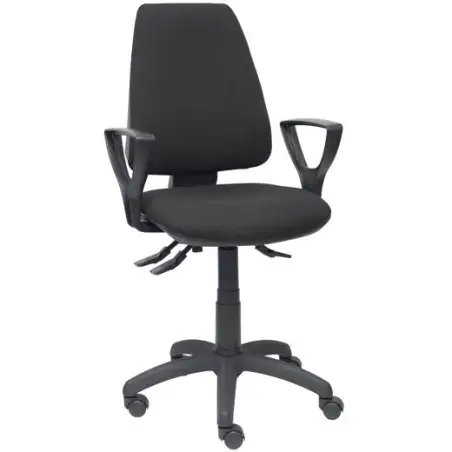 (14SBALI840BGOLF) PIQUERAS Y CRESPO SILLA ELCHE GIRATORIA ASINCRO BRAZOS FIJOS TEJIDO BALI NEGRO