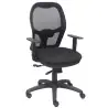 (15SNBALI840TK) PIQUERAS Y CRESPO SILLA JORQUERA MALLA NEGRA ASIENTO BALI NEGRO CON TRASLAK