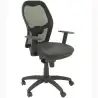 (15SNSPNE) PIQUERAS Y CRESPO SILLA JORQUERA GIRATORIA SINCRO BRAZOS REG. RESPALDO MALLA ASIENTO SIMILPIEL NEGRO