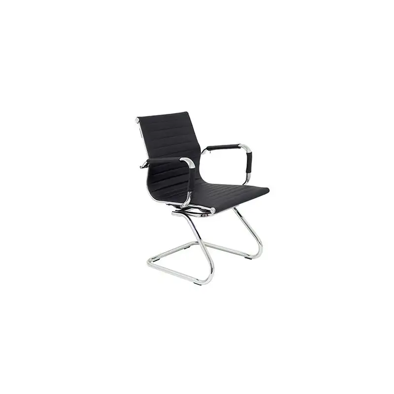 (258CPNE) PIQUERAS Y CRESPO MODELO MADROÑO SILLON PATIN ASIENTO Y RESPALDO EN SIMIPIEL COLOR NEGRO