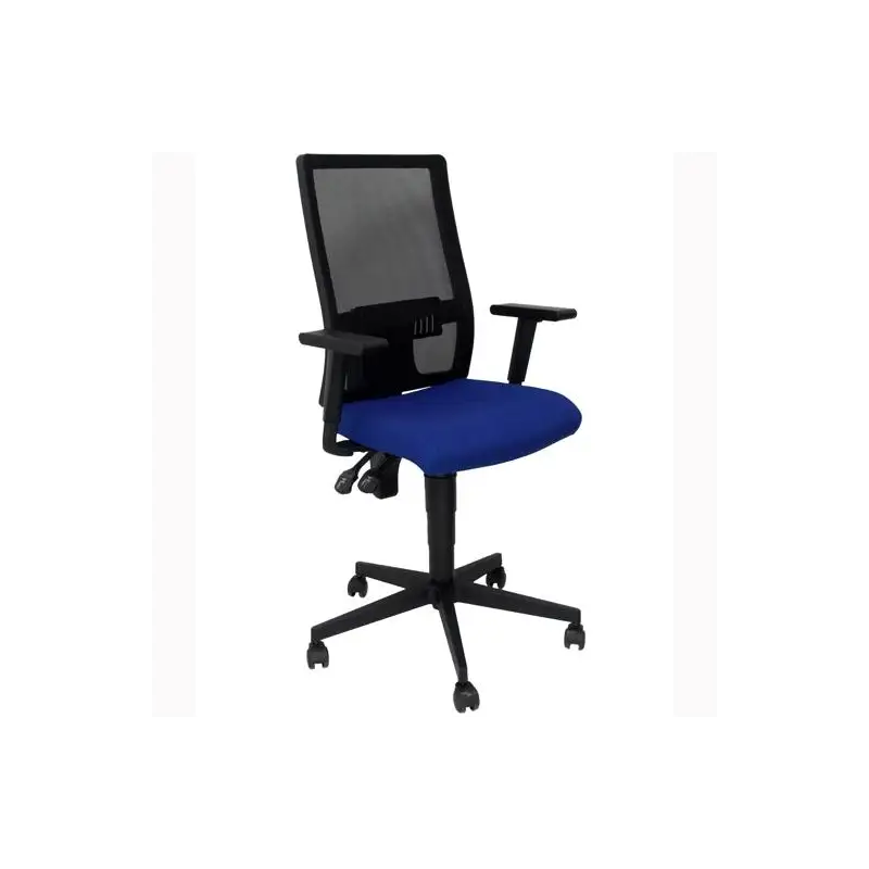 (276DSBALI229) PIQUERAS Y CRESPO SILLA TAKTIK GIRATORIA CP BRAZOS/R RESPALDO DE MALLA NEGRO Y ASIENTO BALI AZUL
