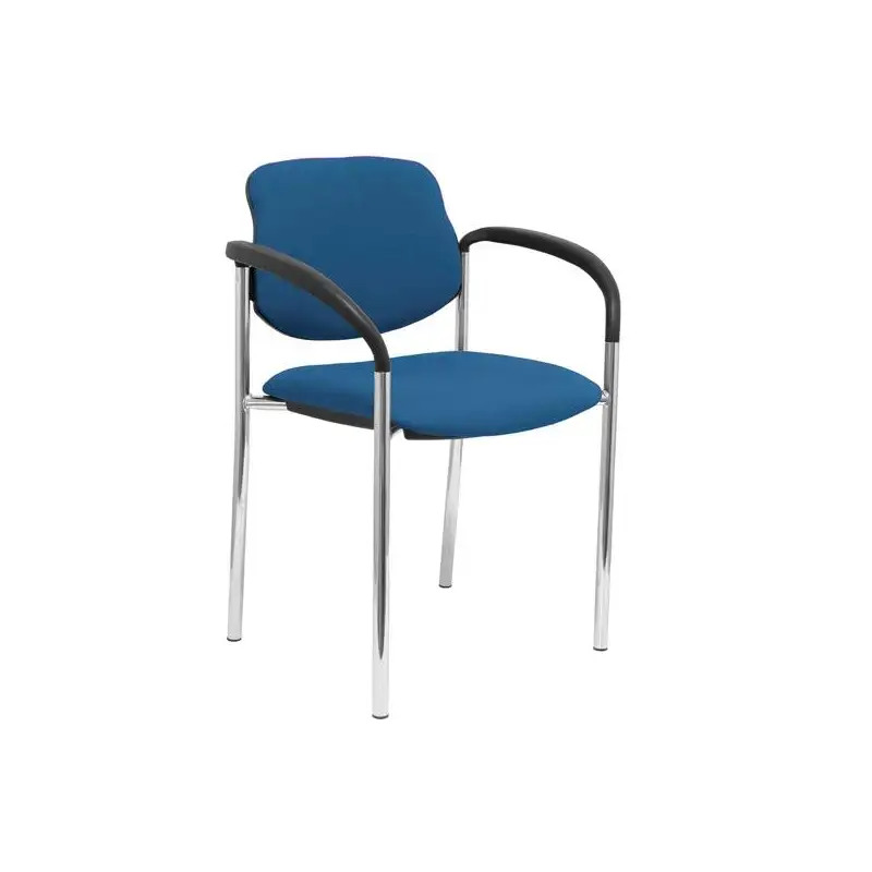 (27CRBALI200CB) PIQUERAS Y CRESPO SILLA FIJA STYL B/FIJOS CHASIS CROMO TEJIDO BALI AZUL MARINO