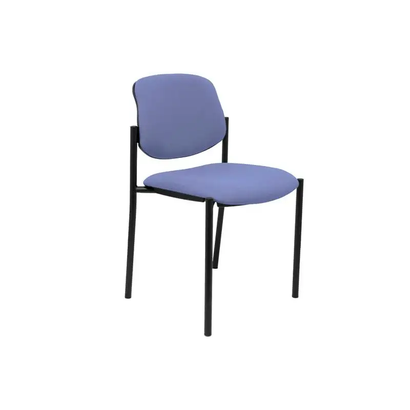 (27NBALI261) PIQUERAS Y CRESPO SILLA FIJA STYL S/BRAZOS CHASIS NEGRO TEJIDO BALI AZUL CLARO