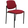 (27NBALI933) PIQUERAS Y CRESPO SILLA FIJA STYL S/BRAZOS CHASIS NEGRO TEJIDO BALI GRANATE