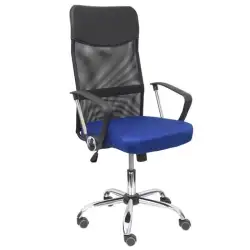 (31BM8403D229CRRP) PIQUERAS Y CRESPO SILLA GONTAR GIRATORIA BASCULANTE B/FIJOS RESPALDO MALLA NEGRA ASIENTO AZUL