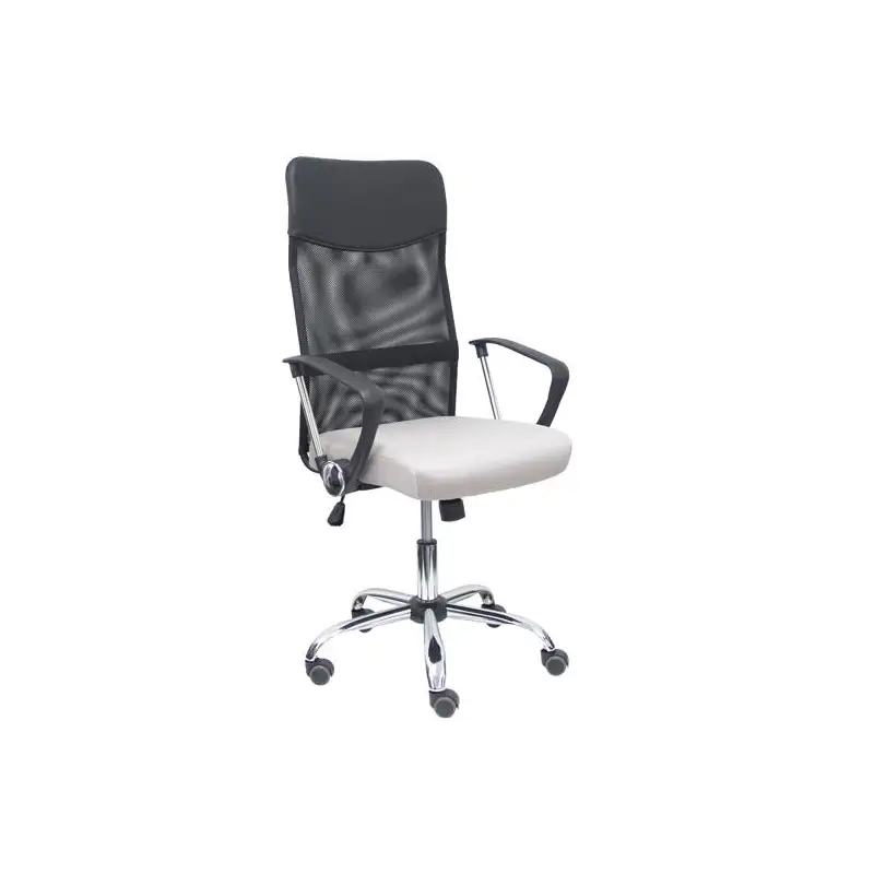 (31BM8403D40CRRP) PIQUERAS Y CRESPO SILLA GONTAR GIRATORIA BASCULANTE B/FIJOSRESPALDO MALLA NEGRA ASIENTO GRIS CLARO