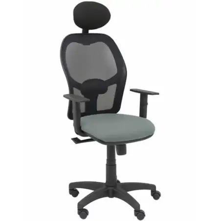 (345SM840B220B10CRNC) PIQUERAS Y CRESPO SILLA ALOCÉN SINCRO C/CABECERO FIJO B/REGULABLES REFUERZO LUMBAR MALLA NEGRO Y ASIENT...