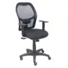(345SM840B840B10CRP) PIQUERAS Y CRESPO SILLA ALOCÉN SINCRO B/REGULABLE RESPALDO DE MALLA NEGRO ASIENTO NEGRO