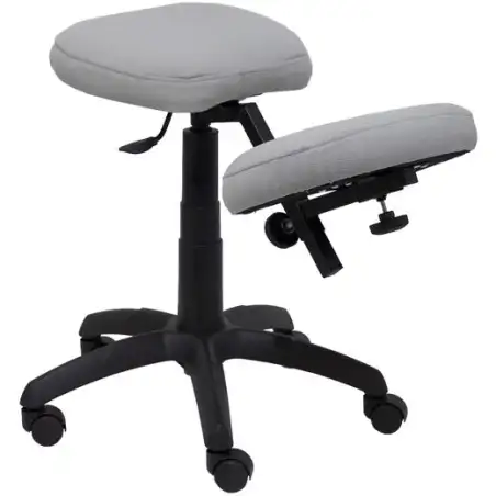 (37GBALI40) PIQUERAS Y CRESPO TABURETE LIETOR REGULABLE GIRATORIO BALI GRIS CLARO