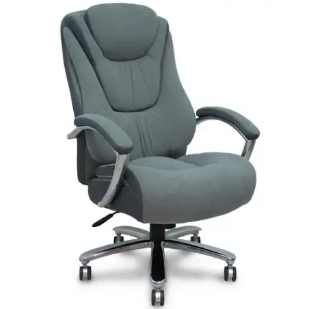 (531B14SWY671CRRN60) PIQUERAS Y CRESPO SILLÓN DE VISITA ERGO531 BASCULANTE BASE CROMADA RUEDAS DE NAILON TAPIZADO TELA 3D GRIS