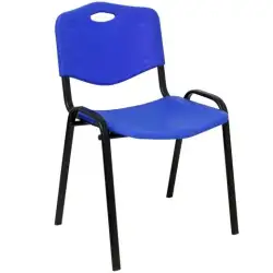 (PACK226PTNI229) PIQUERAS Y CRESPO PACK DE 2 SILLAS FIJAS APILABLES ISO ASIENTO Y RESPALDO PVC AZUL