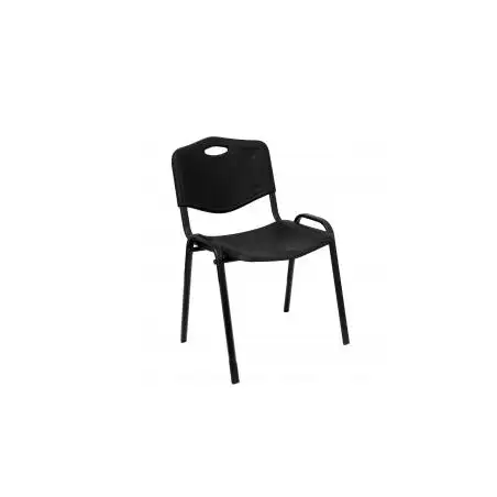 (PACK226PTNI840) PIQUERAS Y CRESPO PACK DE 2 SILLAS FIJAS APILABLES ISO ASIENTO Y RESPALDO PVC NEGRO