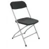 (PACK5314NE) PIQUERAS Y CRESPO PACK DE 5 SILLAS PLEGABLE ALUMINIO Y PP SIN BRAZOS NEGRO