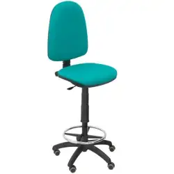 (T04CPBALI39RP) PIQUERAS Y CRESPO TABURETE AYNA S/BRAZOS REGULABLE EN ALTURA Y ARO REPOSAPIÉS RUEDAS DE PARQUÉ TAPIZADO BALI ...