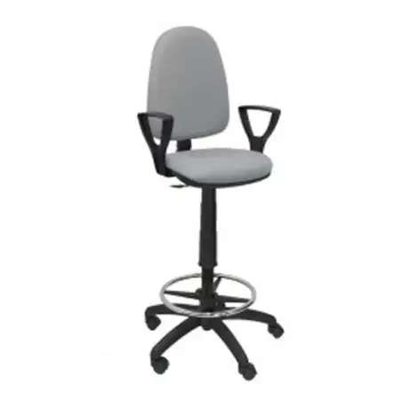 (T04CPBALI40BGOLF) PIQUERAS Y CRESPO TABURETE AYNA GIRATORIO CP ARO REPOSAPIÉS B/FIJOS TAPIZADO BALI GRIS