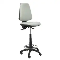 (T14SB40) PIQUERAS Y CRESPO TABURETE ELCHE GIRATORIO ASINCRO ARO RESPOSAPIÉS TEJIDO BALI GRIS CLARO