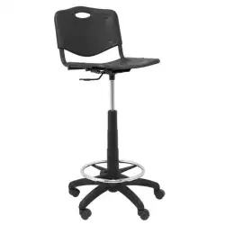 (T26GNI840RN) PIQUERAS Y CRESPO TABURETE ROBLEDO PVC NEGRO