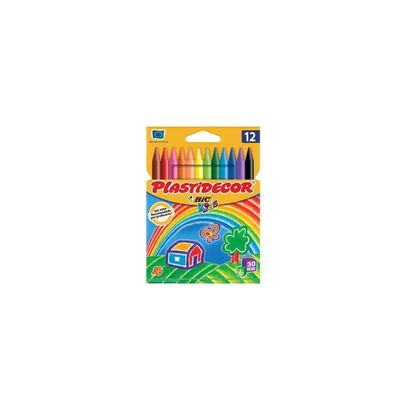 (8757702) PLASTIDECOR CERAS KIDS COLORES SURTIDOS ESTUCHE 12 UD