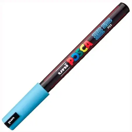 (317974000) POSCA MARCADOR  PC-1MR NO PERMANENTE PUNTA EXTRAFINA 0.7MM AZUL GLACIAR