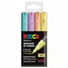 (182634849) POSCA MARCADOR  PC-1M/4C NO PERMANENTE PUNTA FINA 0.7-1MM COLORES SURTIDOS PASTEL -4U-