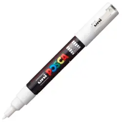 (284992000) POSCA MARCADOR  PC-1M NO PERMANENTE PUNTA FINA 0.7-1MM BLANCO