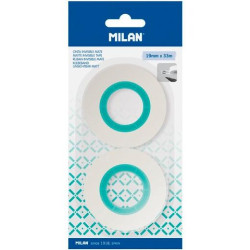 (BWM10482) MILAN CINTA ADHESIVA INVISIBLE MATE ROLLO 19MM X 33M BLÍSTER 2 UD