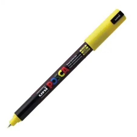 (289751000/317776000) POSCA MARCADOR  PC-1MR NO PERMANENTE PUNTA EXTRAFINA 0.7MM  AMARILLO