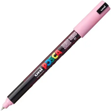 (289942000/317966000) POSCA MARCADOR  PC-1MR NO PERMANENTE PUNTA EXTRAFINA 0.7MM  ROSA CLARO