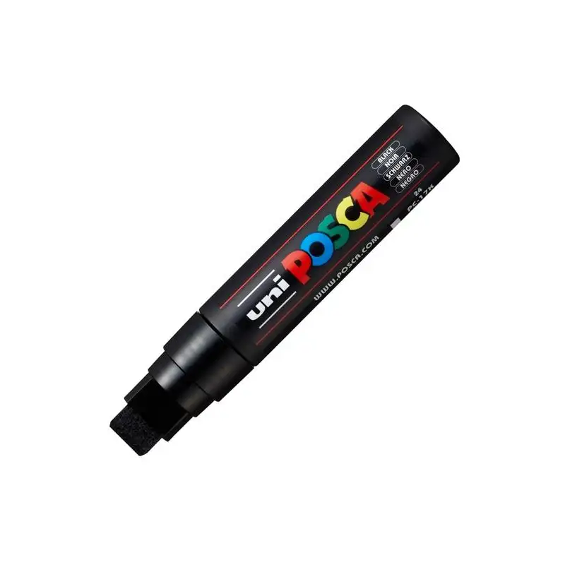 (300285000) POSCA MARCADOR  PC-17K NO PERMANENTE PUNTA BISELADA 15MM NEGRO