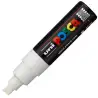 (300426000) POSCA MARCADOR  PC-8K NO PERMANENTE PUNTA BISELADA 8.0MM BLANCO