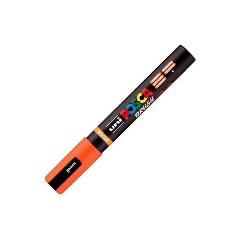 (311753000) POSCA MARCADOR PC-5BR BRUSH PUNTA M SEMIFLEXIBLE NARANJA