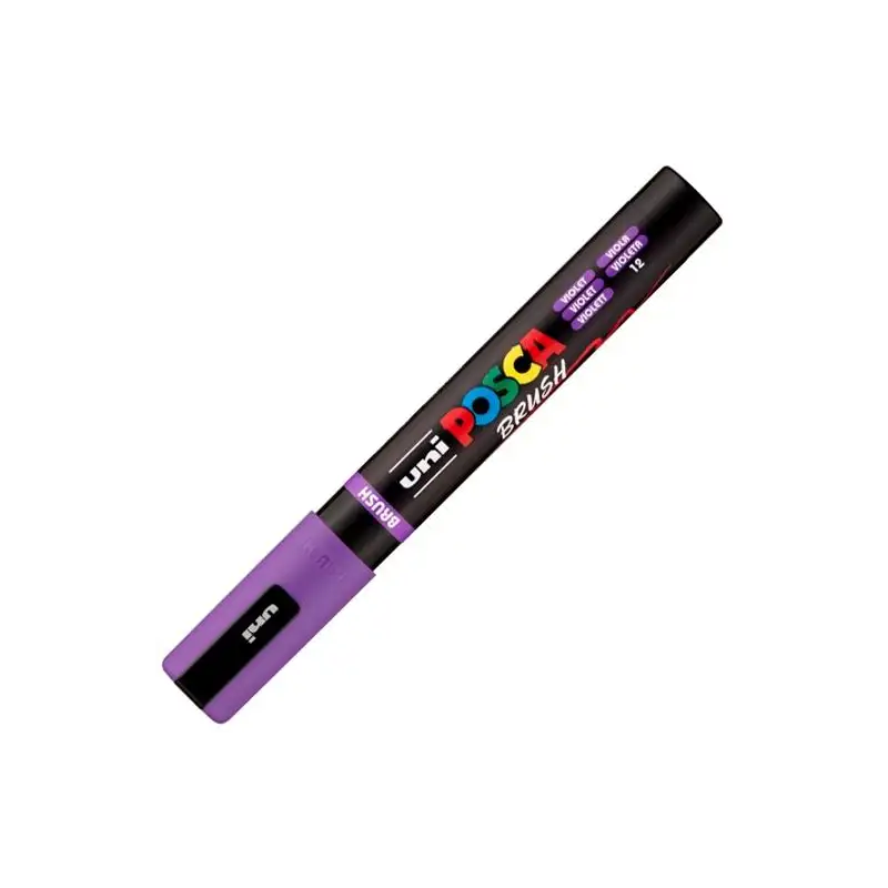 (311803000) POSCA MARCADOR PC-5BR BRUSH PUNTA M SEMIFLEXIBLE VIOLETA
