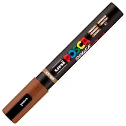 (311837000) POSCA MARCADOR PC-5BR BRUSH PUNTA M SEMIFLEXIBLE MARRÓN