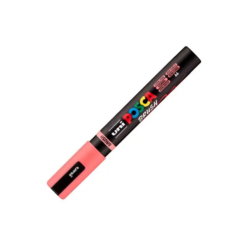 (311860000) POSCA MARCADOR PC-5BR BRUSH PUNTA M SEMIFLEXIBLE ROSA CORAL